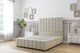 image 1 of Sloomy Langston Cream Plush Divan Bed Base 4 Drawers With 54 Inch Floor Standing Headboard & 12 Inch Matching Footboard | Cream | Cream | Small Double | 1