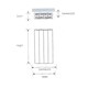 image 3 of 681mm (H) x 1440mm (W) - White Horizontal Radiator (Amsterdam) - (0.681m x 1.44m) - Depth 95mm