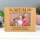 image 8 of Personalised Floral Mum 6x4 Oak Finish Photo Frame Brown | One Size