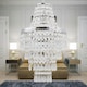 image 6 of First Choice Lighting Chrome Tiered Chandelier Style Light Shade Clear | Chrome
