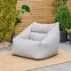 image 3 of icon Natalia Outdoor Woven Adults Bean Bag Armchair, Ready Filled Large Beanbag Grey Grey