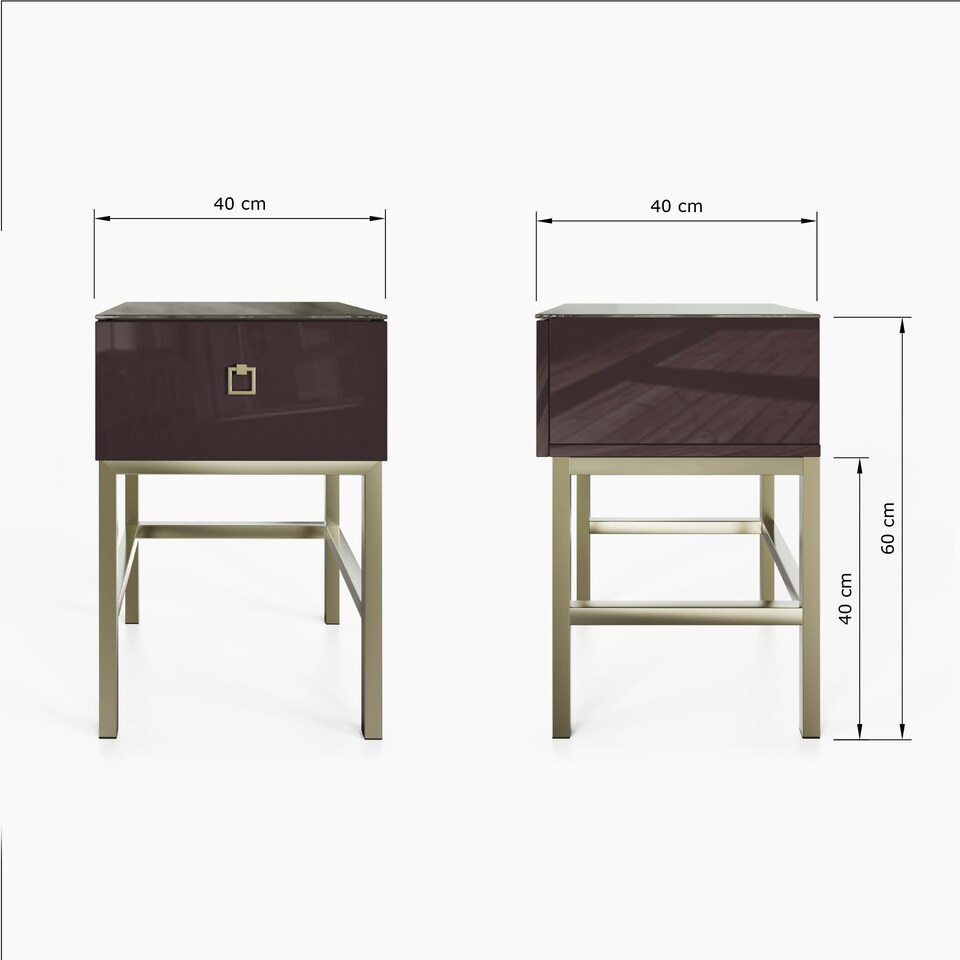 image 1 of Frank Olsen Lyra Lamp/side table Purple | Purple