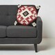 image 2 of Homescapes Tawa Handwoven Traditional Red & Black Kilim Cushion - 45 x 45 cm Red