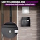 image 4 of FURNISHED Outdoor Wall Mounted Post Box Galvanized Steel | Black | Black