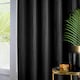 image 3 of Paoletti Corinthian Velvet Room Darkening Black Eyelet Curtains (W)229cm x (D)137cm cm | Multi