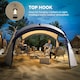 image 4 of Outsunny Outdoor Gazebo Event Dome Shelter Party Tent for Garden Cream and Blue