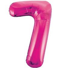 Pink Number 7 Helium Foil Giant Balloon 86cm / 34 in
