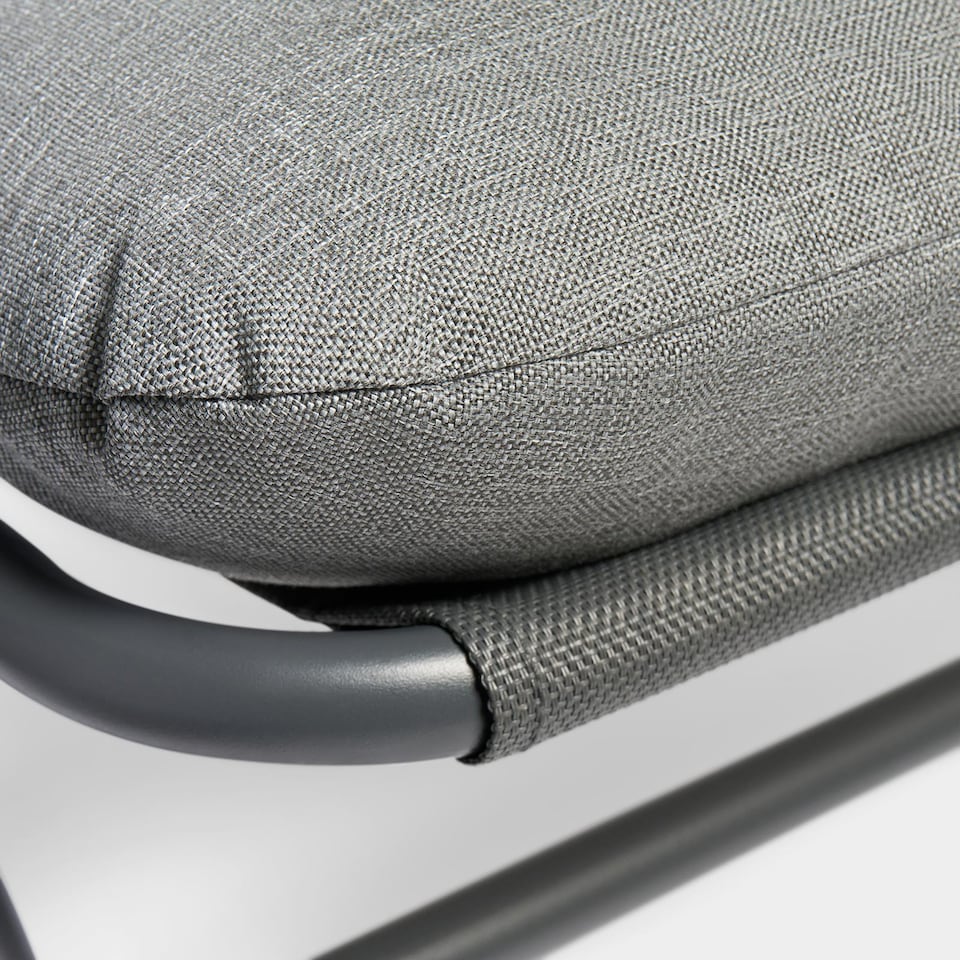 image 1 of OHS Mykonos Bistro Set Outdoor Table Chair Garden Patio Furniture | Grey