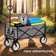 image 8 of Garden Trolley - foldable with 2 mesh pockets, 80 kg load capacity | Grey | grey | 95 x 53,50 x 117 cm | 1