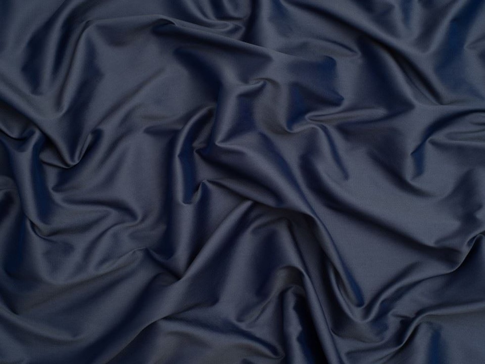 Minerva Core Range Blue Faux Silk Effect Taffeta Fabric for Dressmaking, 140cm / 55" Wide - per metre