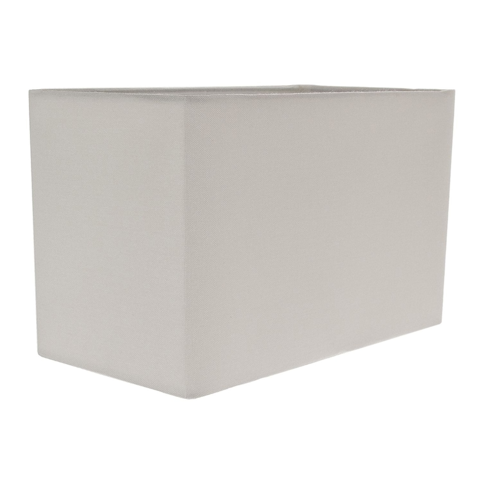 image 1 of Contemporary and Stylish Dove Grey Linen Fabric Rectangular Lamp Shade | Grey | Grey | 1