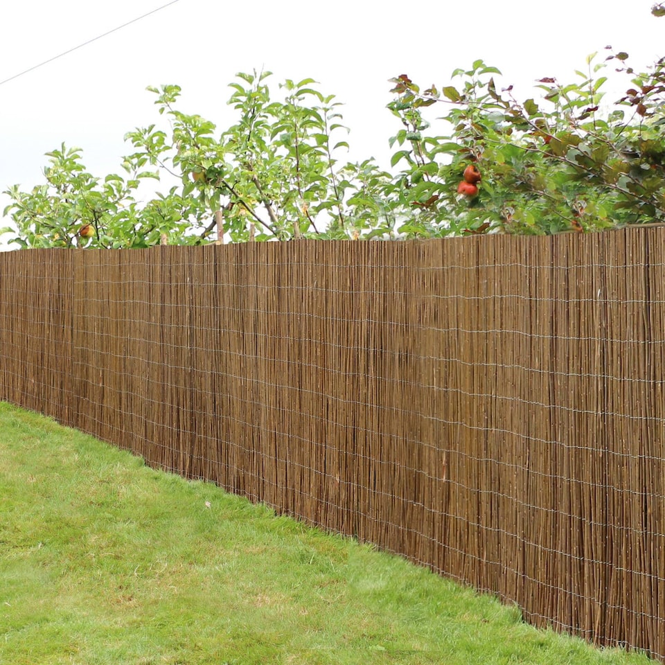 image 1 of Willow Fencing Outdoor Screen, Screening Panel for Gardens, Balcony, Terraces, Wind/Sun Privacy Shield Divider (1m x 4m)
