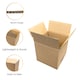 image 3 of Pack of 10 Cardboard Packing Boxes 41x41x41cm - 3mm Corrugated Flute | Brown