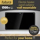 image 3 of Futura 1500W Smart Wifi Heater Electric Panel Wall Mounted Black Glass Radiator