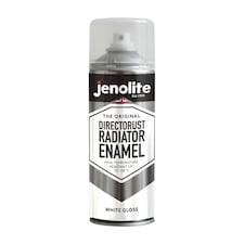 Jenolite Directorust Radiator Enamel Paint - White Gloss - 400ml Spray Can
