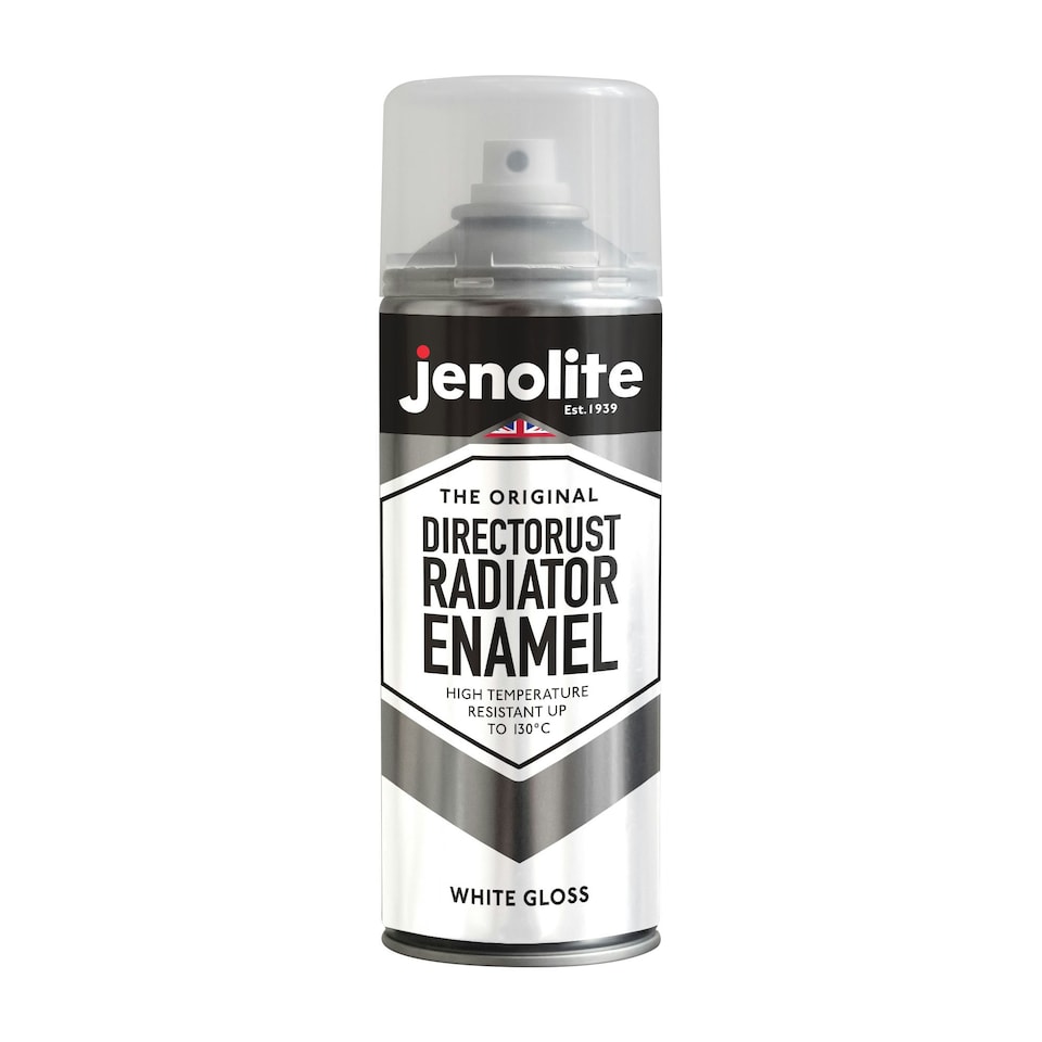 image 1 of Jenolite Directorust Radiator Enamel Paint - White Gloss - 400ml Spray Can