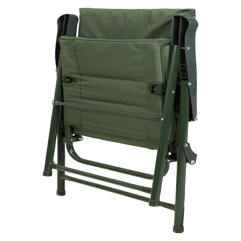 image 1 of Mountain Warehouse Padded Folding Chair Plain Lightweight Camping Outdoor Seat Green | Khaki