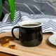 image 5 of Argon Tableware Coloured Enamel Belly Mugs - 375ml - Black/Grey