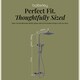 image 5 of Balterley Empire Square Thermostatic Shower Kit with Fixed Head and Adjustable Handset | Silver | Brushed Pewter | 1