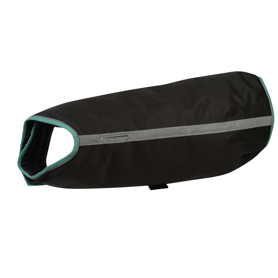 image 1 of Weatherbeeta Green-Tec Midweight Dog Coat - Black/Bottle Green - 25cm