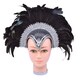 image 2 of Bristol Novelty Womens/Ladies Jewel Plume Feather Helmet - Black/Silver - One Size One Size