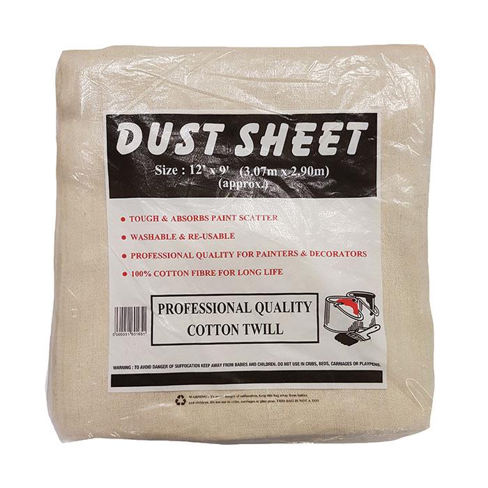 Cotton Twill Dust Sheet 12 x 9' Multi One Colour One Size 1