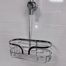 Showerdrape Dante Chrome Mini Shower Caddy | Silver | 1