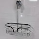 image 1 of Showerdrape Dante Chrome Mini Shower Caddy | Silver | 1