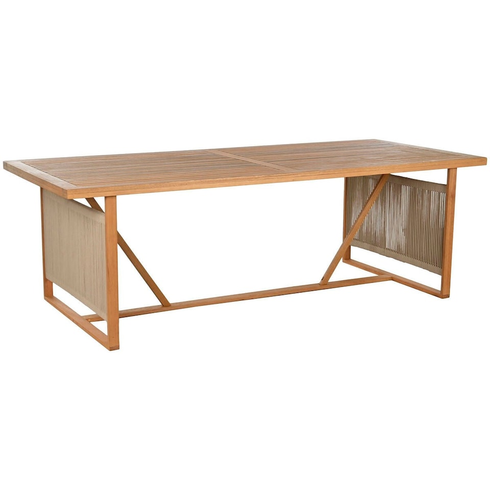 image 1 of Table set with chairs Home ESPRIT Brown Rope Eucalyptus wood 230 x 100 x 75 cm N/A