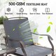 image 4 of Outsunny Glider Rocking Chair & Table Set 2 Single Seaters Rocker Garden Swing Chair Patio Furniture Bistro Set Grey