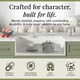 image 5 of Fireclay Kitchen Bundle Single Bowl Belfast Sink with Strainer Waste and Bridge Mixer Tap, 895mm Chrome Finish by Balterley