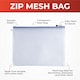 image 2 of Pack of 12 A4 Blue Zip Strong Mesh Bags - Tough Waterproof Storage