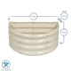 image 3 of Harbour Housewares Semicircular Steel Raised Beds - 60cm x 30cm - Ivory - 2pc