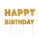 image 1 of Anniversary House Happy Birthday Pick Candles Gold Glitter Pack of 13
