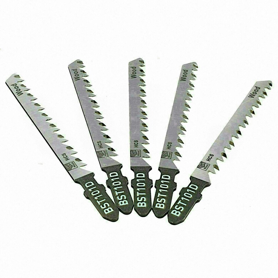 image 1 of Jigsaw Blades 6 TPI with T Shank Cutting Wood Plastics Less Than 50mm 30pk