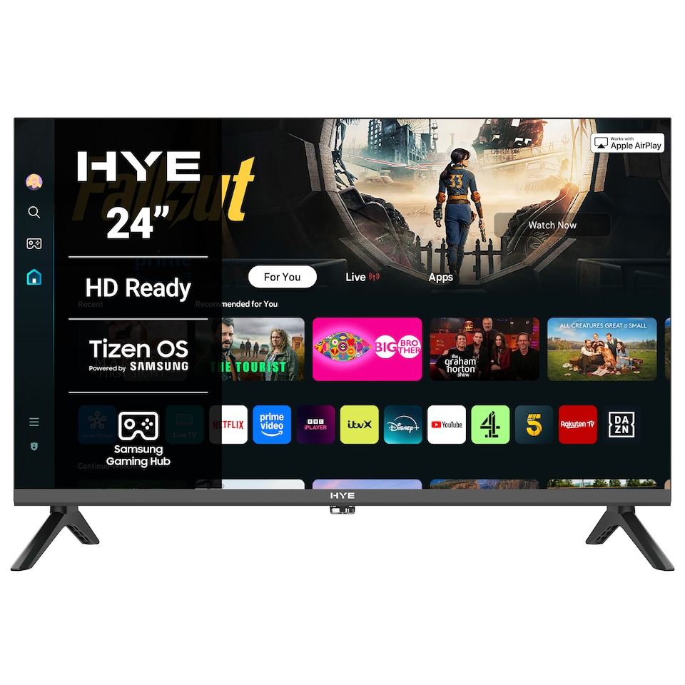 image 1 of HYE 24" Inch HD Ready Tizen OS WiFi Frameless Smart TV - 24HDS1008