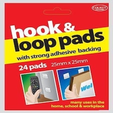 Hook and loop pads with strong adhesive backing - 60cm X 20mm