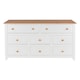 image 5 of Capri 6+2 Drawer White Wide Chest of Drawers - White Painted Pine Bedroom Storage with Shaker Style Legs | White | White | 1