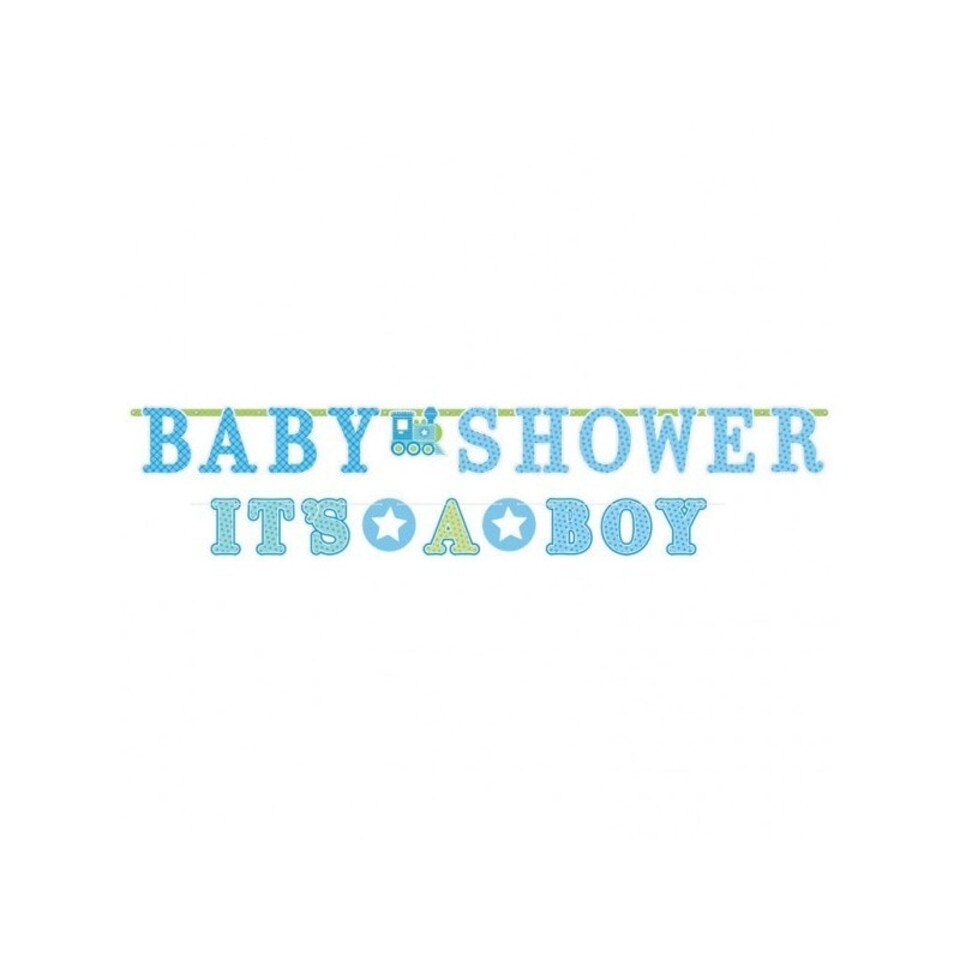 Amscan Its A Boy Baby Shower Bunting - Blue/Green - One Size