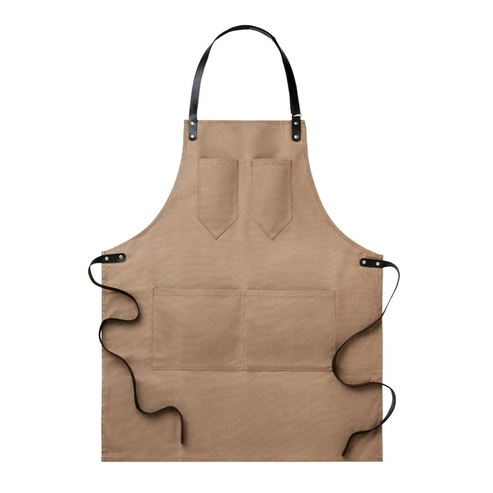 MidOcean Chef Leather Apron - Taupe - One Size Grey