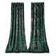 image 1 of Green Gold Foil Blackout Eyelet Curtains - 46x54 Inch Drop - 2 Panel Green