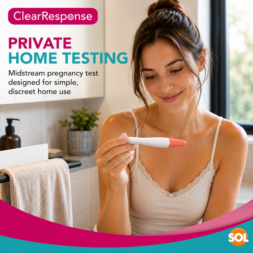 image 1 of SOL Clear Response Early Detection Pregnancy Test Kit 3 Pack
