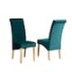 image 1 of Rimini Velvet Fabric Dining Chairs - Set of 2 - Teal