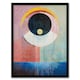 image 2 of Abstract Circle Eye Dripping Modern Living Room Black Framed Wall Art Print A4