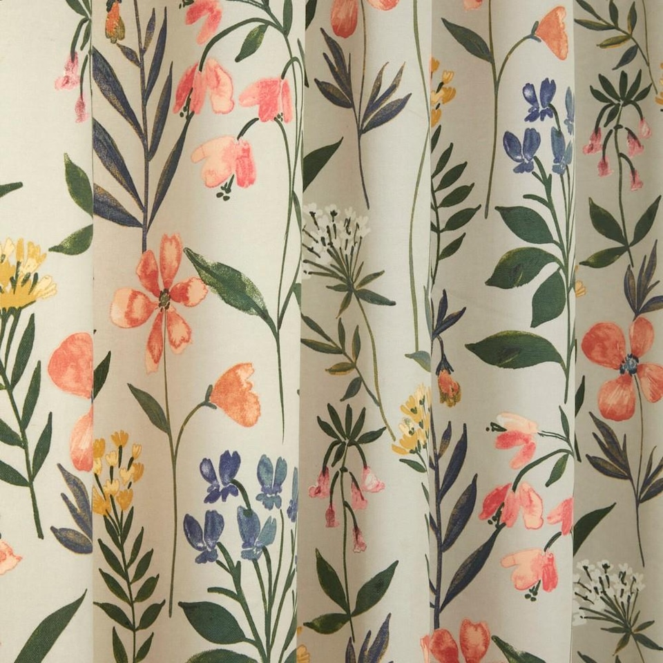 image 1 of Sundour Meadow  Ready Made Floral Pencil Pleat Curtains Multi 90x90 Inches