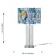 image 8 of Aura - Chrome Table Lamp with Parrot Velvet Shade Chrome | Multi