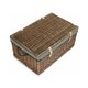 image 2 of 62cm Antique Wash Picnic Basket Cotton Lining Grey | Grey | One Size