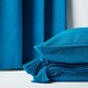 image 5 of Homescapes Cotton Rajput Ribbed Teal Throw - 255 x 360 cm Blue