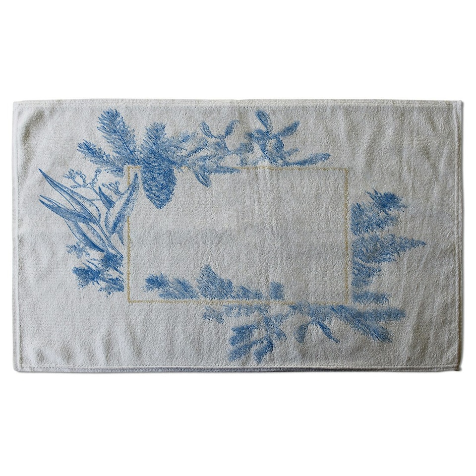 image 1 of Christmas holiday frame with pine branches (Kitchen Towel)