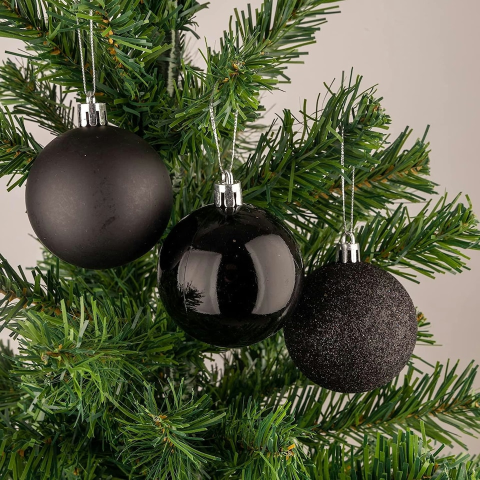 image 1 of 18 Black Baubles - 6cm
